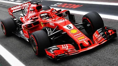BRAZILIAN GP Sebastian Vettel F1 FERRARI NO 5 30X20 Inch Canvas Framed WALL ART • £19.99