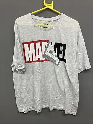 Marvel Light Grey Short Sleeve T Shirt - UK Men's Size XL • £4.25