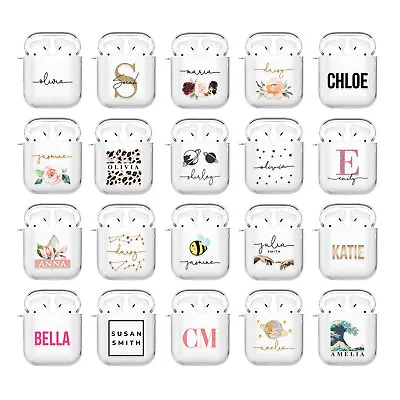 £5.99 • Buy Personalised AirPods Case Cover 1 2 3 Pro Cute Designer For Girls Apple Earpods