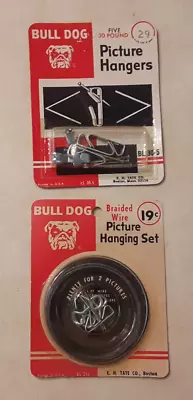 Vintage Bull Dog Picture Hangers Braided Wire Picture Hanging Set Lot NOS USA • $8.99