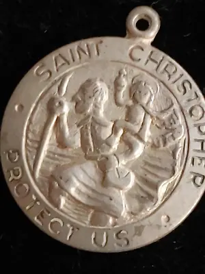 Sterling Silver - Vintage 1930-1940's Saint Christopher Metal     #7 • $15