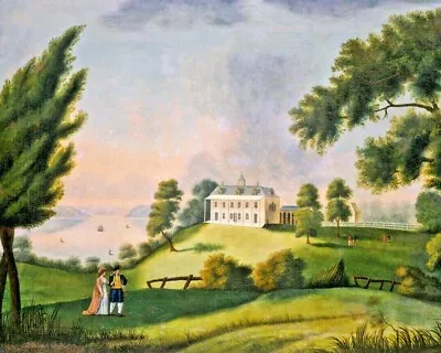 Mount Vernon Painting George & Martha Washington 8  X 10  Print Ready To Frame • $13.97