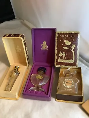 Three Vintage Guerlain Made In Paris France Perfume Bottles With Boxes!!! • $65