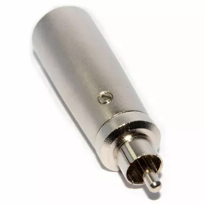 Nickel 3 Pin XLR Male To RCA Phono Plug Adapter • £4.36
