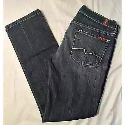 7 For All Mankind Woman’s Jeans Dark Wash Straight Size 28 • $20