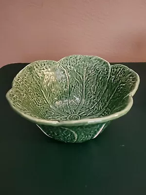 Olfaire Cabbage Shaped Large Bowl 10 X5  Portugal Green • $45