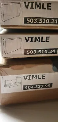 IKEA VIMLE COVER SET For 2 Seat Sofa Bed + Armrests In Gunnared Medium Grey • £125
