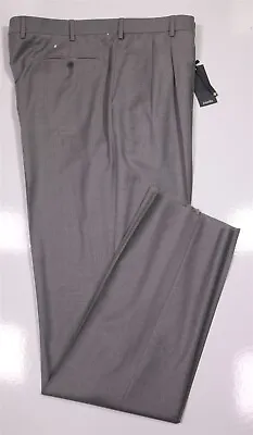 NWD New Zanella Bennett Light Gray Super 130's Wool Loro Piana Dress Pants 40 • $50