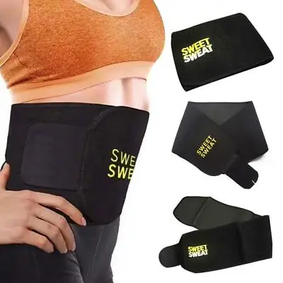 Men Women Waist Trimmer Belt Hot Sweat Wrap Tummy Stomach Weight Loss Fat Burner • £3.99