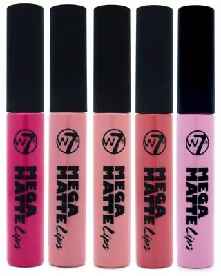 W7 Mega Matte Lip Gloss 6.5ml All Pink Shades (5-Pack) • £9.78