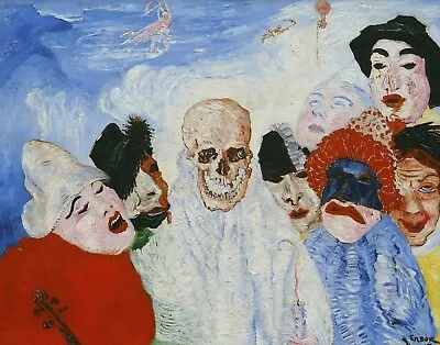 Print -  Death And The Masks By James Ensor (1897) • $4.74