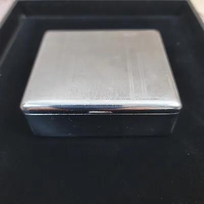 Vintage Cigarette Box Wood Lined Hinged Lid Unmarked Possible Silver Plated • $23.75