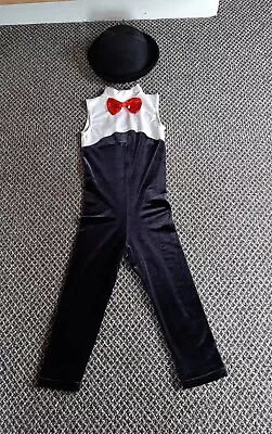 £5.95 • Buy JUMPSUIT / CATSUIT ~ ALL IN ONE DANCE COSTUME (JAZZ / MODERN / TAP) Sz 2 (8-9yr)