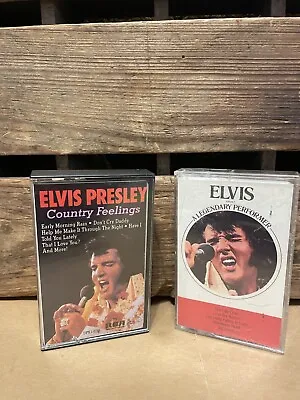 Lot Of 2 Elvis Presley Cassette Tapes Country Feelings & Legendary Performer • $13.99