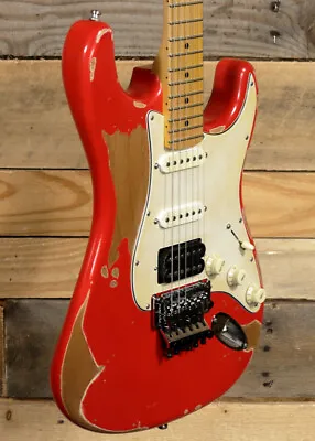Palermo PG4 Mick Mars Replica Electric Guitar Fiesta Red Relic W/ Case • $2595.99