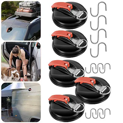2/3x Suction Cup Hooks Strong Vacuum Car Side Tarp Suction Cup Camping Bathroom☊ • $27.45