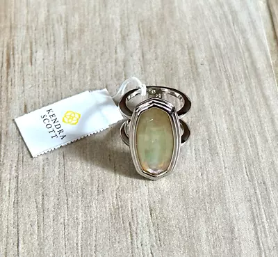 NEW Kendra Scott Framed Dani Cocktail Ring - Abalone/Silver - Size 5 - NWT • $19.95