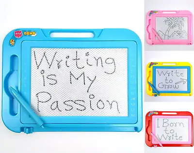 Magic Writer Magnetic Writing Drawing Slate Board Doodle Pad Color Kids Toy Gift • £4.49