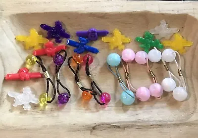 Vintage Lot Of Girls Plastic Barrettes Hair Ponytail Holders With Balls • $15