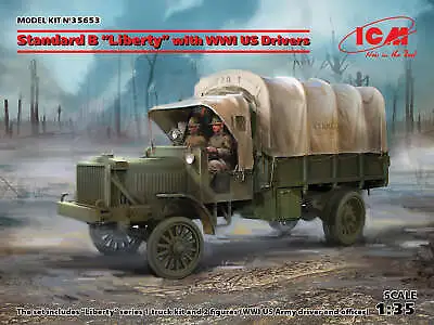 ICM 1/35 Scale Standard B Liberty WWI With US Drivers Truck Kit #35653 • $56.99