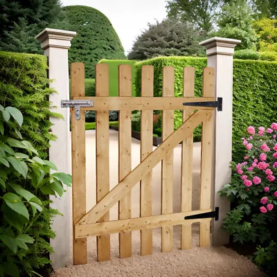 Padestrian Wood Single Gate Wooden Garden Gate Fabricated Patio Porch Fence Gate • £69.99