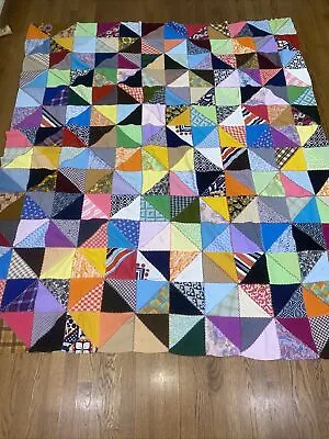Antique Vintage Quilt Top Groovy Funky 84”x72” • $65