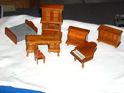 Vintage Wooden  Doll House Furniture Lot • $18