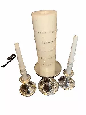 Unity Candles For Wedding Ceremony Set Of 3 Unity Decorative Wedding Candle • £46.33