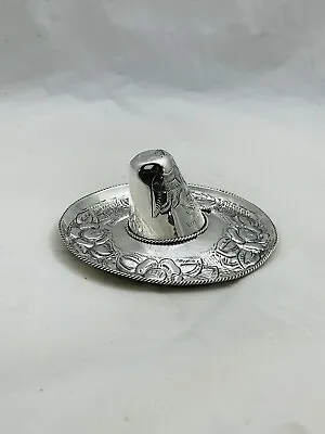 Vintage Large L. Maciel Mexican Sterling Silver Sombrero Hat Ring Tray • $400