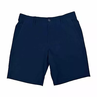 Under Armour Men's Golf Active Wear Gym Shorts Size 36 Navy Blue Stretch Waist • £16.26