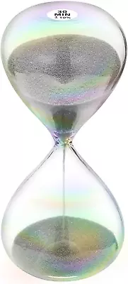 Hourglass 30 Minute Sand Timer Gray Sand Clock Hourglass Sand Time With 7 Colo • $24.99