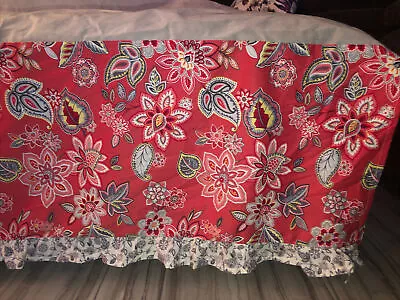 Waverly Baby By Trend Lab Red Floral Baby Nursery Crib Bed Skirt • $23