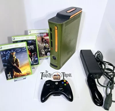 Halo 3 Limited Edition Xbox 360 Console W/ OG Hard Drive + Controller Tested • $199.99