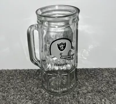 Vintage NFL Oakland Las Vegas Los Angeles Raiders Drinking Beer Glass • $7.95