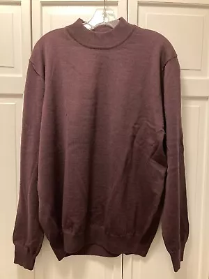 Mr. Sid Men's Burgundy Wool Crew Neck Sweater - Size XXL • $23