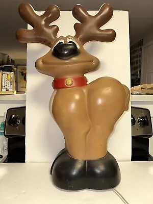 Vintage General Foam Blow Mold 27  Tall Reindeer Christmas Yard Decoration • $29.95
