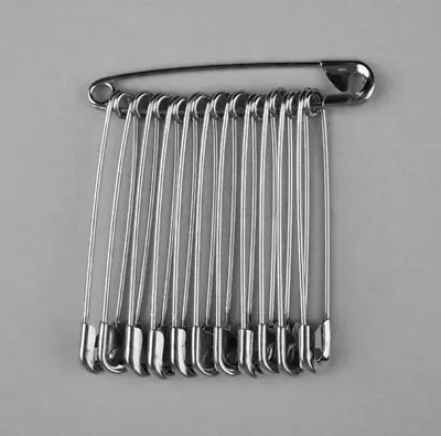 60x Top Quality Large Steel Safety Pins 57mm Approx 2.244 Inches Longfree P&p  • £4.99