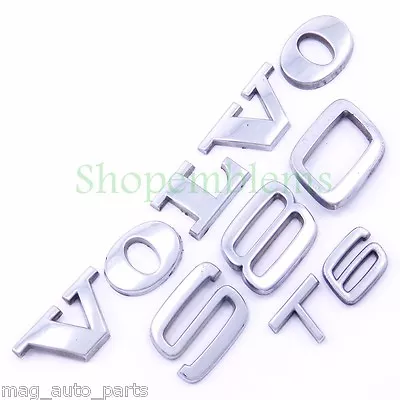 Volvo S80 T6 Trunk Emblems Nameplate Badge Letters Silver 99-03 00 01 02 OEM  • $15.50