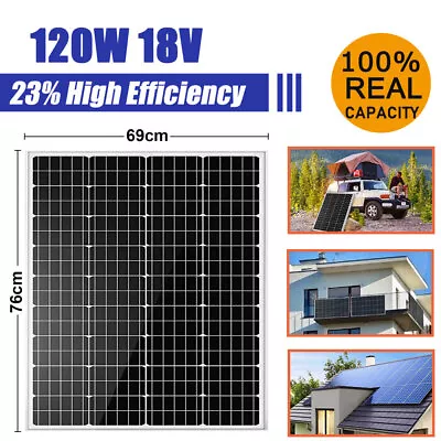 PFCTART 120W Mono Solar Panel Kit 12V Charger PV Modual For RV Trailer Camper • £90.47