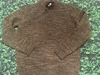 Joseph Abboud Sweater Mens Large Wool Blend 1/4 Zip Mock Turtleneck • $19.95