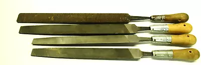 Wood Files Superior Nicholson Grobet Vintage Lot Of 4 W/wooden Handles 12 -14  • $14.95