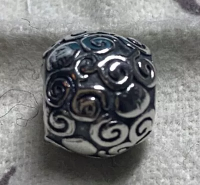 Pandora Silver Swirling Heart Designer Bead - 790161 • £13.50