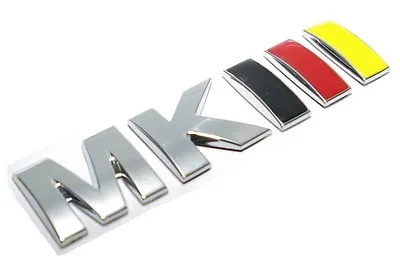 Rear Trunk Badge Emblem   MKIII   GERMAN FLAG COLORS For VW Golf Jetta Vento MK3 • $5.90