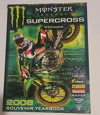 $130 • Buy James Bubba Stewart Motocross 2008 Supercross Program Signed Champion Fox Rare