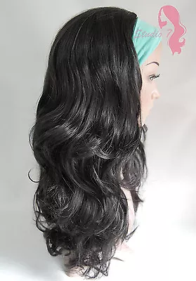 £17.80 • Buy (D)studio7-uk Brown Blonde Straight Curly Wavy 3/4 Wig Clip In Hair Fall Piece