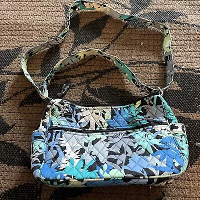  Vera Bradley Large Toggle Tote Beach Camofloral Aqua Cobalt Gray Green Perfect  • $19.99