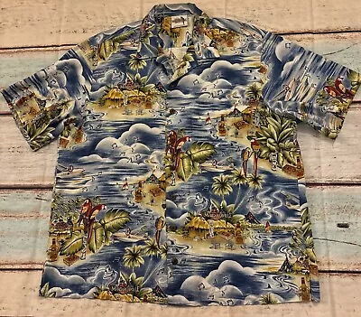 Jimmy Buffett Margaritaville Parrots Island Aloha Hawaiian Camp Shirt Men’s 2XL • $25