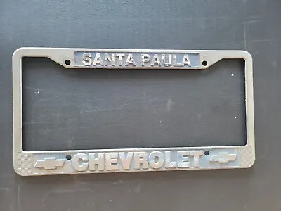 SANTA PAULA CHEVROLET   Vintage Dealer License Plate Frame” • $45