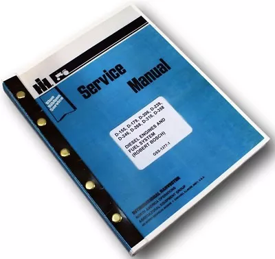 International Diesel Engines D155 D179 D206 Service Repair Shop Manual Ih Engine • $22.97