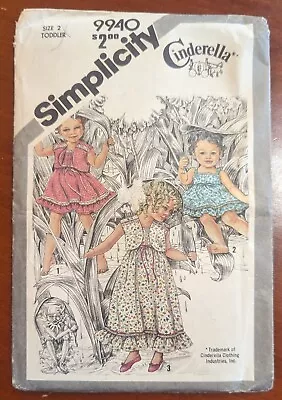 Vintage 1981 Simplicity Printed Sewing Pattern Size 2 Toddler Cinderella Uncut • $8.99